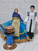 عروسکهای سنتی بختیاری با لباس محلی