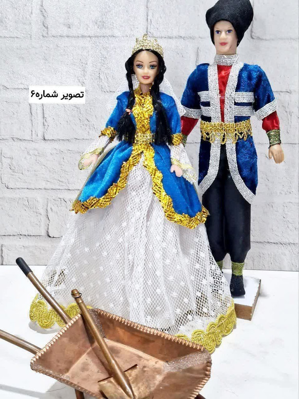 عروسکهای زیبای بلوچ با لباس محلی
