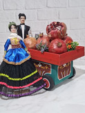 عروسکهای سنتی شمالی همراه با گاری